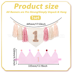 Polyester Braided Tassel Banners&nbsp;HJEW-WH0039-48D