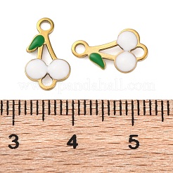 Ion Plating(IP) 304 Stainless Steel Enamel Fruit Connector Charms&nbsp;STAS-P373-01G