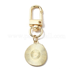 Smiling Face Enamel Pendant Decorations&nbsp;KEYC-WH0036-08LG-01