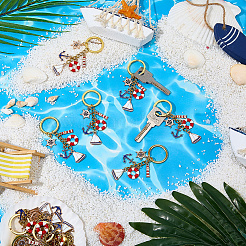 20Pcs Alloy Enamel Pendant Keychain&nbsp;KEYC-SC00032