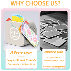 1 Bag Rectangle Platic Card Holder&nbsp;AJEW-JOY0002-024