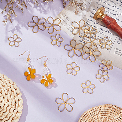 20Pcs 2 Style Brass Filigree Joiners&nbsp;KK-BC0011-66