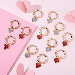 12Pcs 2 Styles Alloy Heart Shoes Charms&nbsp;HJEW-GA00039