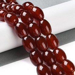 天然石カーネリアンビーズ連売り  染め＆加熱  ライス  13.5~14x11mm  穴：1.8mm  約29個/連  16.06''（40.8センチメートル）&nbsp;G-NH0019-C01-03