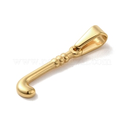 PVD真空メッキ304ステンレスペンダント  野球バットのチャーム  ゴールドカラー  20x5.5x2mm  穴：3x6mm&nbsp;STAS-B053-06G