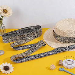 Ethnic Style Polyester Ribbon&nbsp;OCOR-WH0003-084B