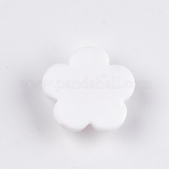 樹脂カボション  花  ホワイト  20x20~21x5~6mm&nbsp;X-CRES-Q197-37I