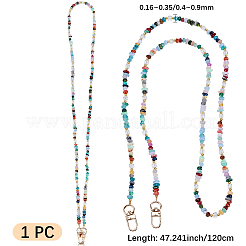 1Pc Colorful PVC Imitation Chip Stone Beaded Bag Strap Chains&nbsp;AJEW-BM0001-42