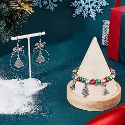 120個6スタイルチベットスタイルアロイペンダント  クリスマスツリー  アンティークシルバー  20.5~26.5x10.3~17.5x1.5~4.5mm  穴：1~2mm  20個/スタイル&nbsp;FIND-SC0004-73