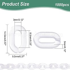 1000Pcs Acrylic Linking Rings&nbsp;OACR-FH0001-033