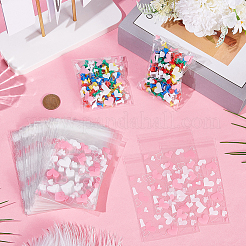 250Pcs Heart Printed Transparent OPP Cellophane Storage Bags&nbsp;OPP-SP0001-08