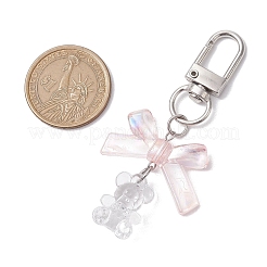 Acrylic Bowknot & Bear Pendant Decorations&nbsp;HJEW-JM02547