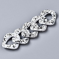 Spray Painted CCB Plastic Linking Rings&nbsp;LS-CCB-Q091-019A