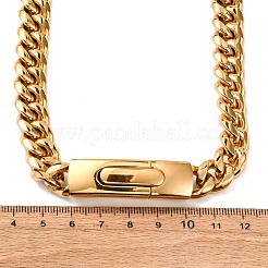 12MM 304 Stainless Steel Cuban Link Chain Necklaces&nbsp;NJEW-C099-03G