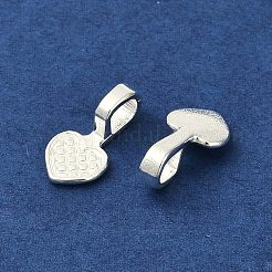 合金グルーオンフラットパッドベイル  ハート  カドミウムフリー＆鉛フリー  銀  16x8x1mm  穴：3.5x4.5mm  約1920個/1000g&nbsp;TIBEP-Q064-186S-RS
