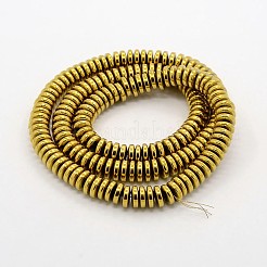Grade A Electroplate Non-magnetic Synthetic Hematite Heishi Beads Strands&nbsp;G-M045-08B