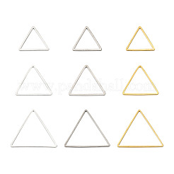 真鍮製フレームコネクター  めっきした  三角形  ミックスカラー  13~23.5x15~27x0.8~1mm  内径：11~22x12~24mm  90個/箱&nbsp;KK-CD0001-14