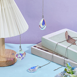 3Pcs 3 Styles Glass Charms Ceiling Fan Pull Chain Extenders&nbsp;HJEW-SP0001-81