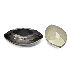 Faceted Horse Eye Glass Pointed Back Rhinestone Cabochons&nbsp;RGLA-A011-17x32mm-SM