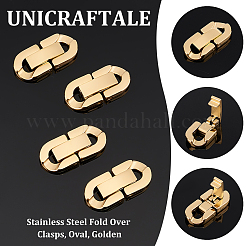 4Pcs 304 Stainless Steel Fold Over Clasps&nbsp;STAS-UN0055-31