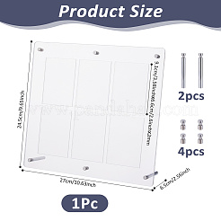 PVC製デスクトップスポーツカードオーガナイザーホルダー  長方形  透明  完成品：65x270x245mm&nbsp;AJEW-WH0248-918A