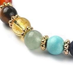 Natural & Synthetic Mixed Gemstone Braided Bead Bracelets&nbsp;BJEW-TA00325