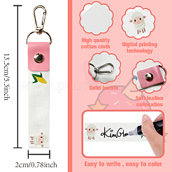 PU Leather & Cotton Name Marker Keychain&nbsp;AJEW-WH0514-022
