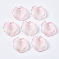 塗装ガラスペンダントスプレー  花びら  ミックスカラー  20~21x18~19x7~8mm  穴：1mm&nbsp;GLAA-N042-003