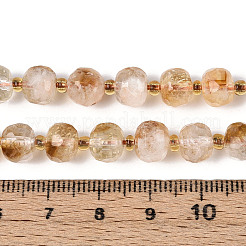 加熱された天然シトリンビーズ連売り  シードビーズで  ファセットロンデル  7~8x5~6mm  穴：1mm  約45~46個/連  14.57''~14.96''（37~38センチメートル）&nbsp;G-P508-A11-01-01