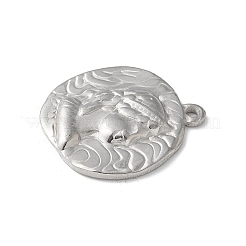 304ステンレスペンダント  肖像画チャーム  ステンレス鋼色  25.5x22.5x3mm  穴：1.8mm&nbsp;STAS-I330-011P