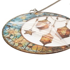 Stained Acrylic & Iron Suncatchers&nbsp;HJEW-F022-01D