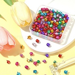 200個2スタイルアルミベルチャーム  ミックスカラー  7~9x6~8x5~7mm  穴：1~1.5mm  100個/スタイル&nbsp;FIND-FS0003-80