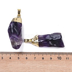 Natural Amethyst Pendants&nbsp;KK-F868-27G