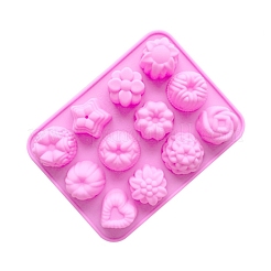 フラワーソープ シリコンモールド  DIYソープクラフト作りに  ショッキングピンク  205x153x25mm&nbsp;SOAP-PW0001-072