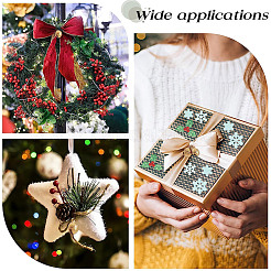 100Pcs Mistletoe/Holly Leaf Cloth Ornament Accessories&nbsp;DIY-GF0007-15