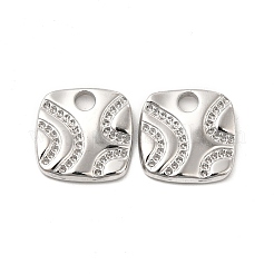 Non-Tarnish 304 Stainless Steel Pendants Rhinestone Settings&nbsp;STAS-B032-30P