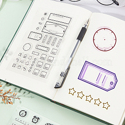 4Pcs 4 Styles Clear Silicone Stamps&nbsp;DIY-CP0009-75