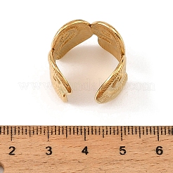 真鍮のカフオープンリング  ゴールドカラー  巻き貝の形  19mm  内径：17.8mm&nbsp;KK-CBA8D1E-03B-G