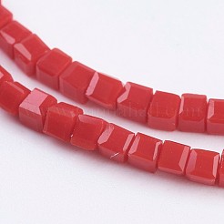 Opaque Glass Beads Strands&nbsp;EGLA-F121-NC01