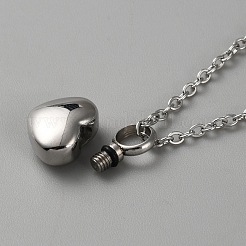 Non-Tarnish 304 Stainless Steel Urn Ashes Necklaces&nbsp;NJEW-WH20001-03P
