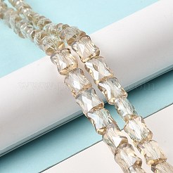 AB Color Plated Transparent Glass Beads Strands&nbsp;EGLA-P051-06A-A05