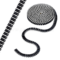 Brass Micro Pave Black Cubic Zirconia Chains&nbsp;CHC-WH0022-002P