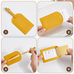 CutHollow 11Pcs 11 Colors PU Leather Luggage Tag&nbsp;OFST-CL0001-02