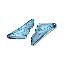 2Pcs Transparent Epoxy Resin Pendants&nbsp;RESI-A044-04A