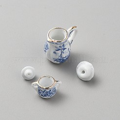 磁器のミニティーセット  ドールハウス マイクロ風景装飾アクセサリー  コーンフラワーブルー  9~34.5x12~26x4~19.5mm&nbsp;DJEW-WH0042-93
