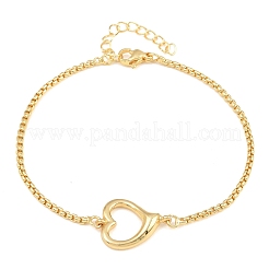 Brass Heart Link Bracelets for Women&nbsp;KK-CBA68DA-02