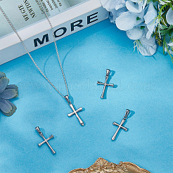 4Pcs 2 Styles 304 Stainless Steel Pendants&nbsp;STAS-BBC0007-68