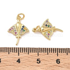 Brass Micro Pave Cubic Zirconia Pendants&nbsp;KK-A291-12H-G02