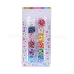 12 Colors Pearlized Plated Handmade Porcelain Cabochons&nbsp;PORC-JP0001-15-4mm