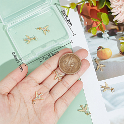 10Pcs Rack Plating Brass Micro Pave Cubic Zirconia Charms&nbsp;KK-BBC0012-90